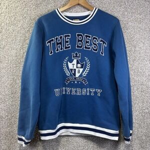 Otto Sweatshirt Mens Large Blue Fleece Crewneck Pullover‎ The Best University